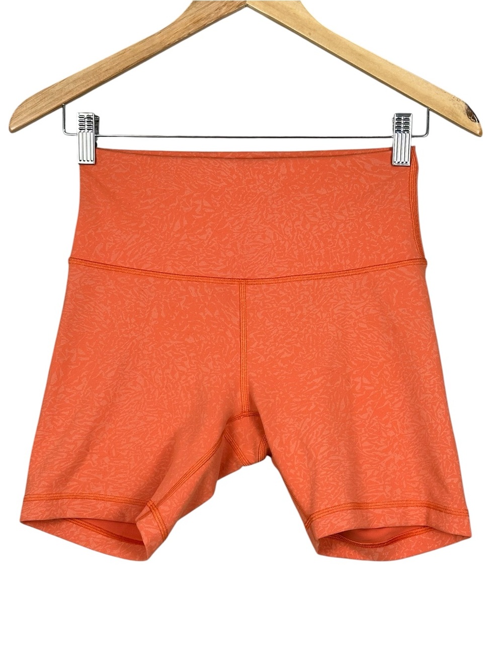 Lululemon Shorts Womens 6 Orange Wunder Train High Rise 6 in Yoga Athletic